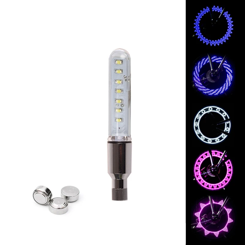 

Bike Wheel Spoke Light with Motion Sensor, LED Lights, Waterproof, MTB Warning, Cycling Lamp, Tire Valve Nozzle Bike Accessories