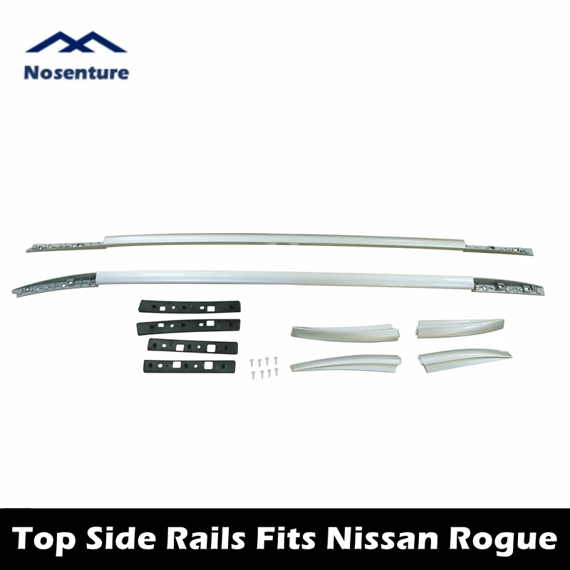 

Боковые направляющие Nosenture на крышу, серебристые направляющие, верхние Боковые направляющие подходят для Nissan Rogue 2014 2015 2016, Боковые направляю...
