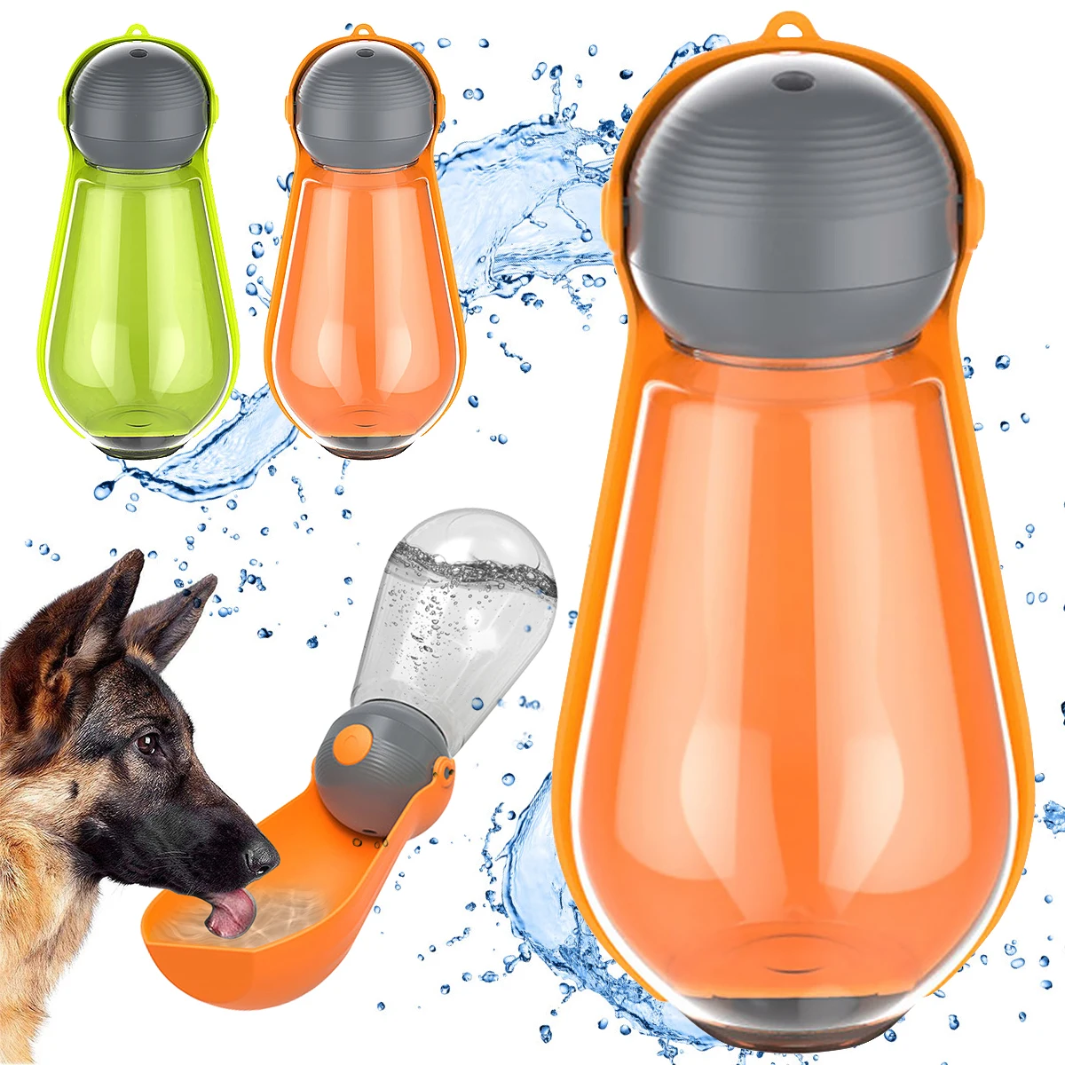 

Portable Pet Water Bottle Foldable Dog Water Dispenser with Leak-proof Pets Drink Cup for Outdoor Walking Travel Use 380ml