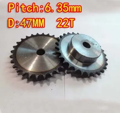 2 шт./Лот 22 зубца D:45 мм точная закаливающая Звездочка из стали 45 цепное колесо M5-Pitch