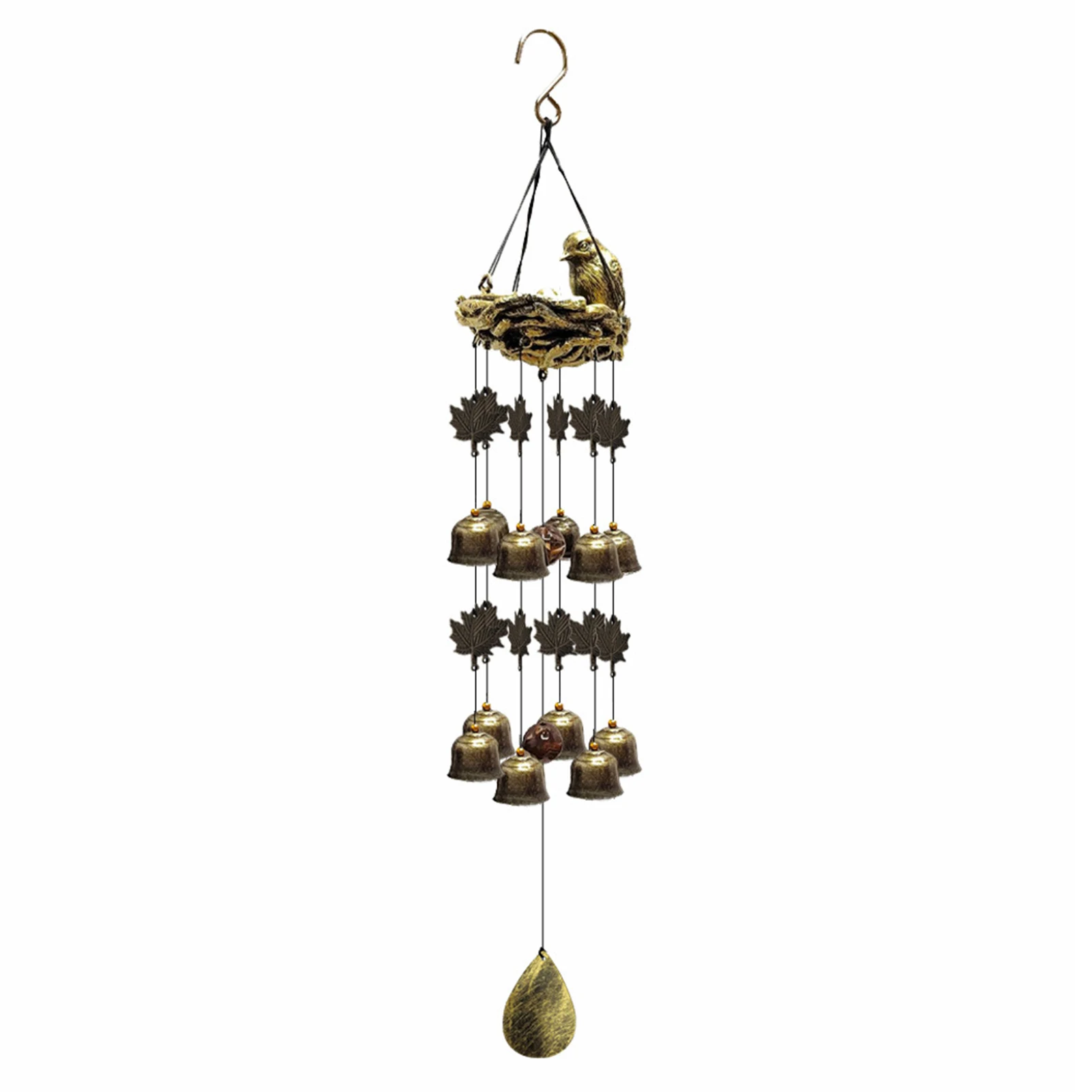 

Bird Nest Wind Chimes Bird Nest Wind Chime With 12 Wind Bells Bird Bells Chimes Hangings Decoration For Outside Garden Yard