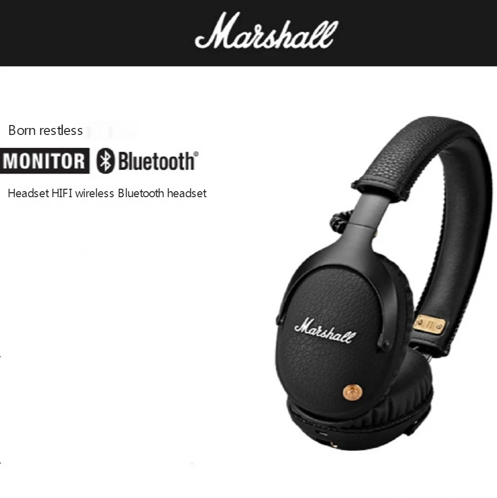 Беспроводные Складные Bluetooth-наушники Marshall Monitor Hi-Fi наушники с активным
