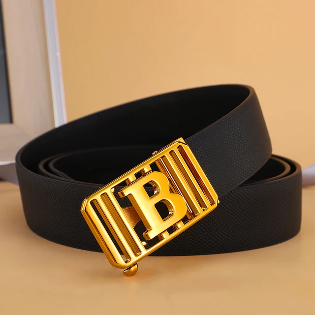 High Quality Designer Belts Men Fashion B Letter Luxury Famous Brand Genuine Leather Belt Men Classic Exquisite Waist Strap 1