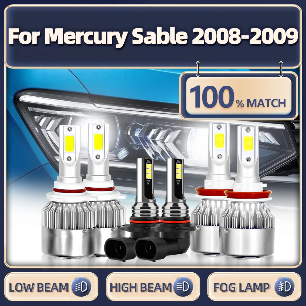 

Canbus Led Headlight Bulbs 60000LM 360W H11 9005 HB3 Fog Light Bulbs 12V 6000K White Turbo Lamps For Mercury Sable 2008 2009