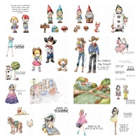 oddball gnome kids parents grandparents backdrop metal cutting dies clear stamps diy scrapbook card diary craft decoration