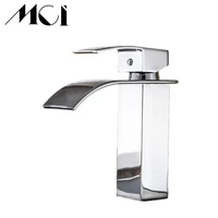 Wholesale And Retail Deck Mount Waterfall Bathroom Faucet Vanity Vessel Sinks Mixer Tap Cold And Hot Water Tap Torneira