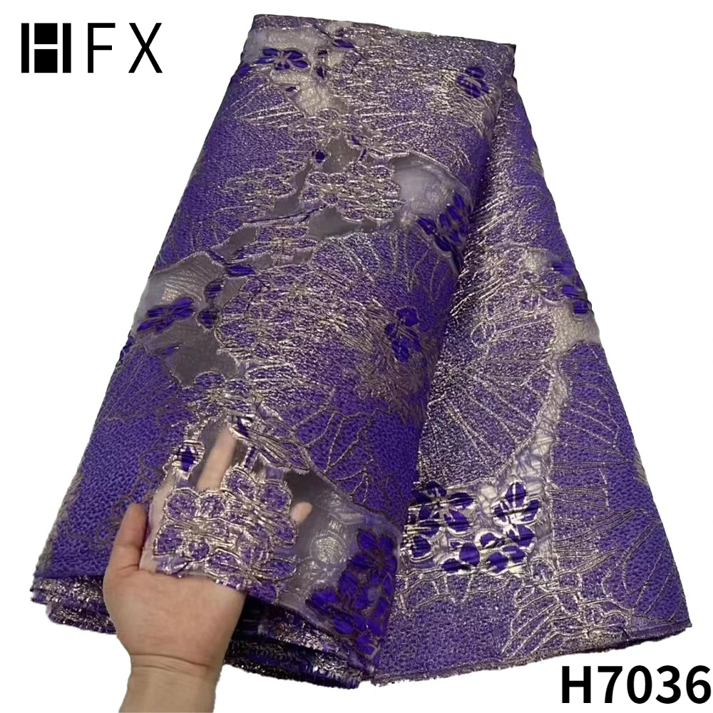Африканская кружевная ткань HFX 2022 Высококачественная из парчи нигерийская с