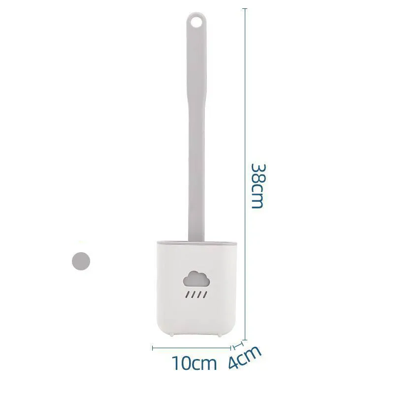 Щетка для унитаза силиконовая дышащая мягкая щетка с быстросохнущим держателем