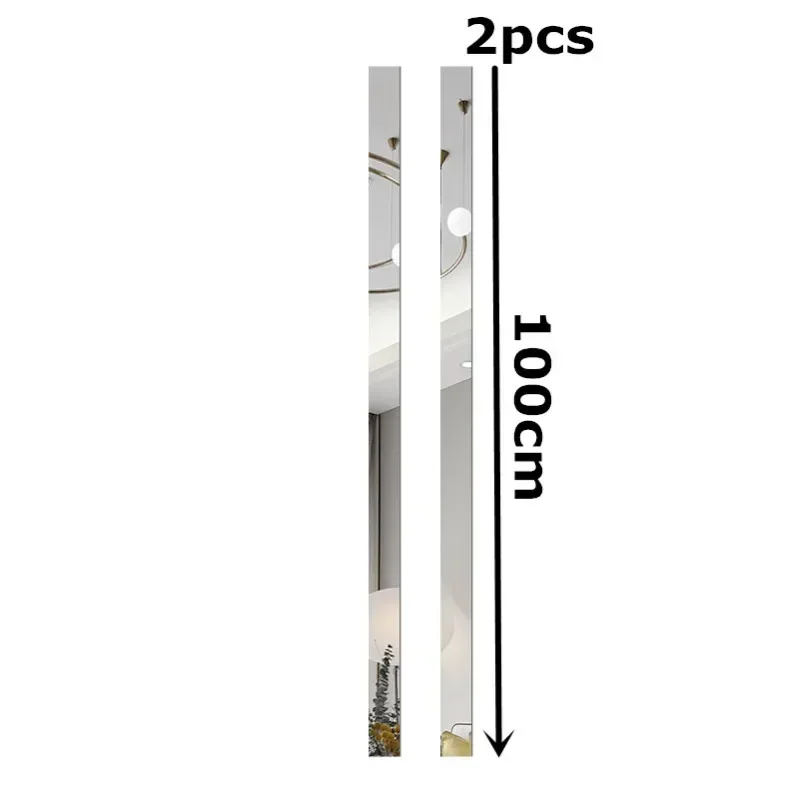 Зеркальные настенные наклейки, акрил, золотые