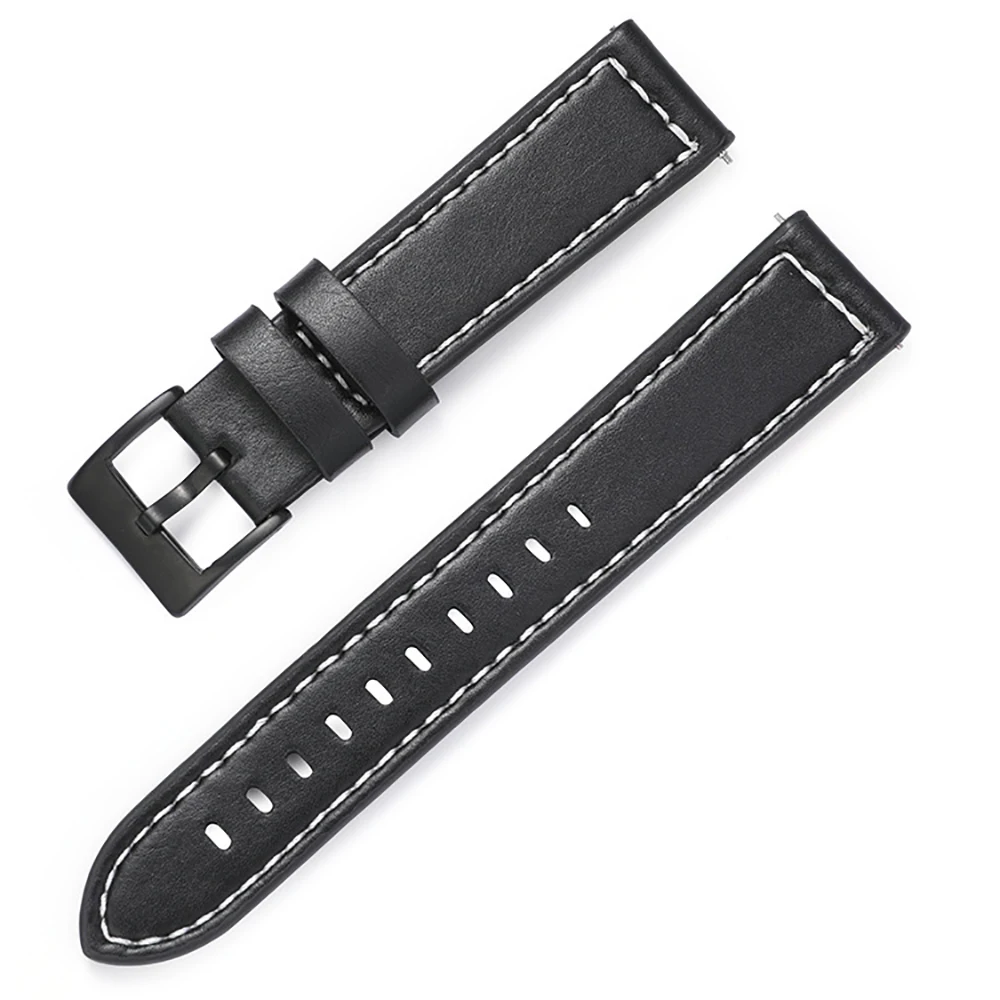 

For Huami Amazfit Bip S/U Pro Watch Strap 20mm Leather Watchband Bracelet For Amazfit GTS 3 2 2E/GTS2 Mini/GTR 42mm Correa Band