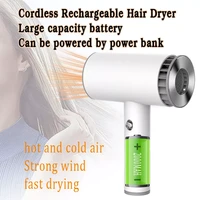 portable home outdoor travel camping cordless charging usb negative ion hot and cold air hair dryer mute hair care tools and equ