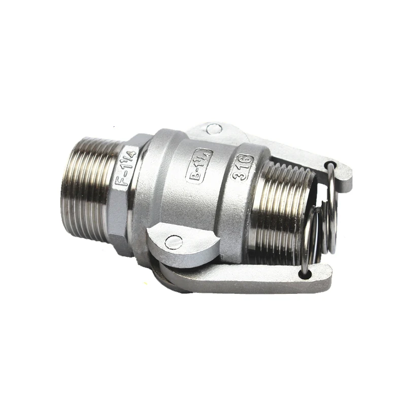 1/2 дюйма 3/4 1 дюйм 1-1/4 1-1/2 наружная резьба BSPT 304 нержавеющая сталь тип B + F Замок Cam Lock