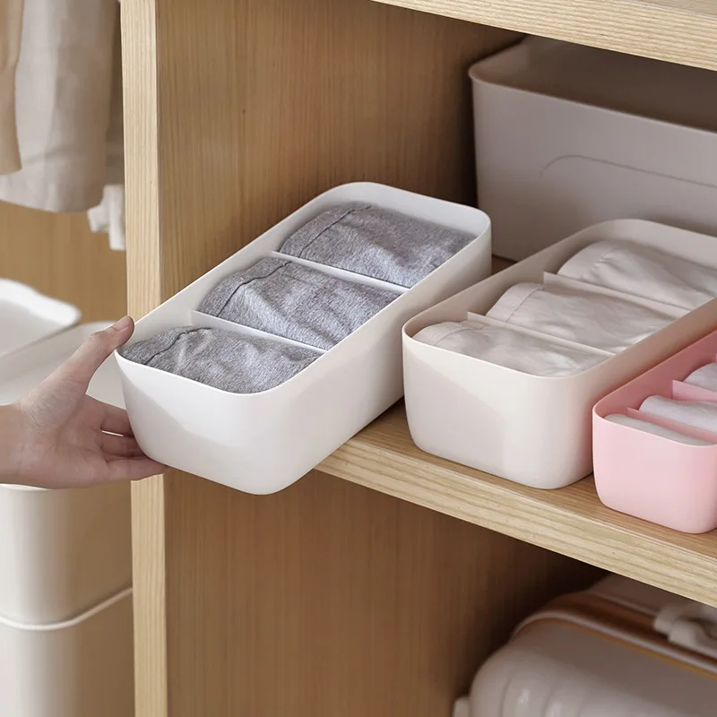 

Underwear Socks Storage Box Compartmentalized Plastic Bra Organizer Box Storage Box Panties Storage Compartment Can Be Stacked