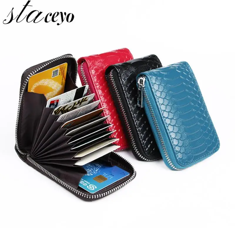 

Men's Card Holder Unisex Wallet PU Leather Business Card Holder Zipper Card Protect Case ID Bank Card Holders Purse