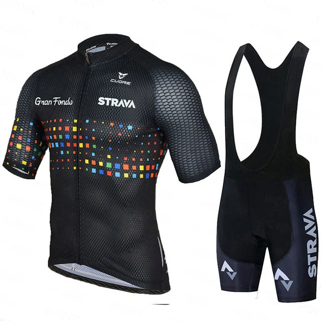 

Велосипедный комплект из джерси 2021 Pro Team STRAVA, летняя велосипедная одежда, велосипедная одежда, мужской комплект для горных видов спорта, вел...