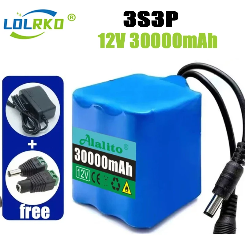 Фото Аккумуляторная батарея 12В 50Ач 3s5p, литий-ионная 18650, 12В 20Ач-50Ач, DC12.6В, сверхбольшая емкость, перезаряжаемая, с BMS + зарядным устройством. №3