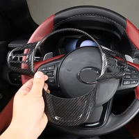 for toyota supra a90 2019 2022 car styling real carbon fiber steering wheel sequin sticker car interior modification accessories