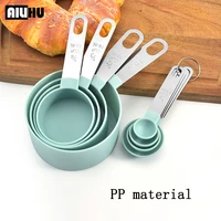 4pcs5pcs multi purpose spoons setcup measuring tools pp baking accessories stainless steelplastic handle kitchen gadgets