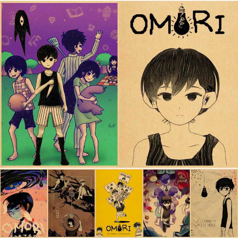 

Omori плакаты, постеры, игра, крафт-бумага, четкое изображение, винтажные Настенные рисунки, искусство, фотография, подарок на день рождения, детская комната