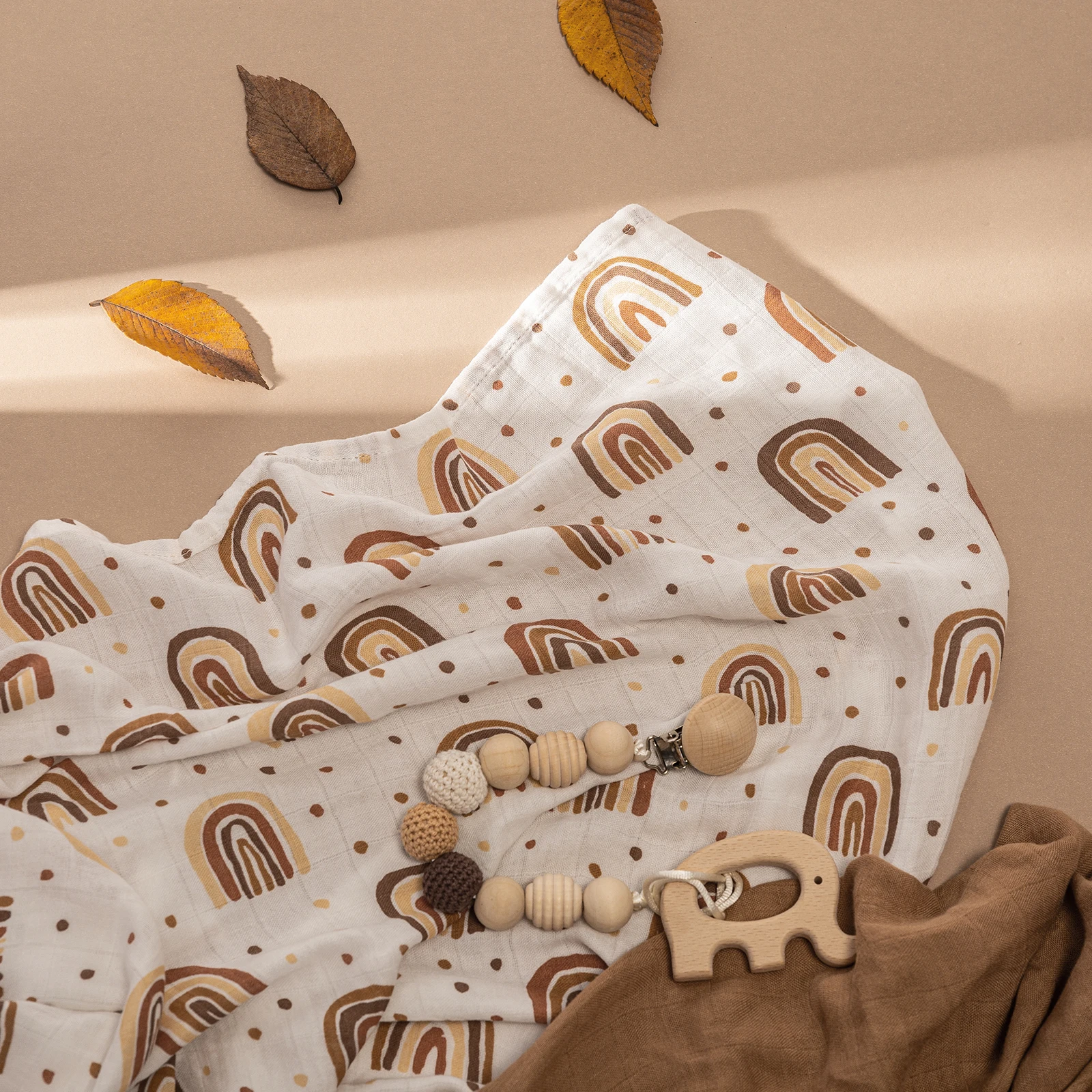 70% бамбуковое муслиновое детское Пеленальное Одеяло для новорожденных младенцев