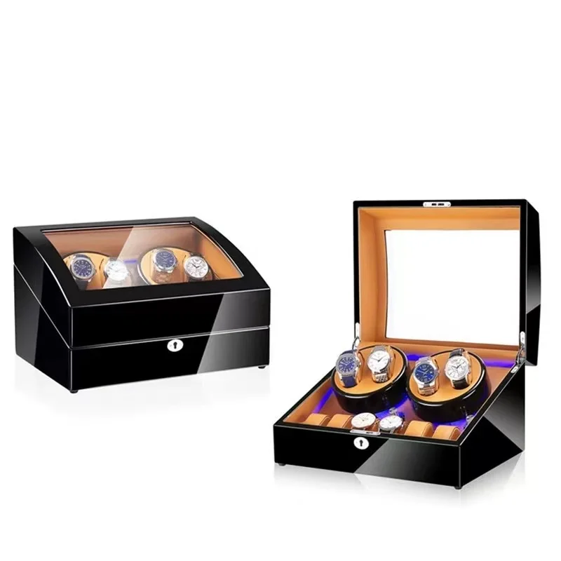 New Automatic Winding Watch Shaker Turntable Mechanical Watch Chain Box Shaker Storage Wooden Box Factory Wholesale 904L Watches
