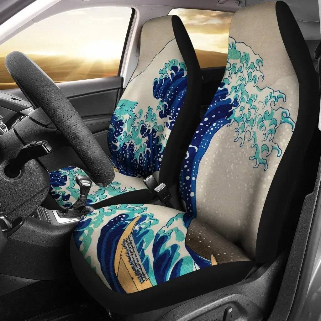 Чехлы на автомобильные сиденья INSTANTARTS Great Wave аксессуары японского искусства