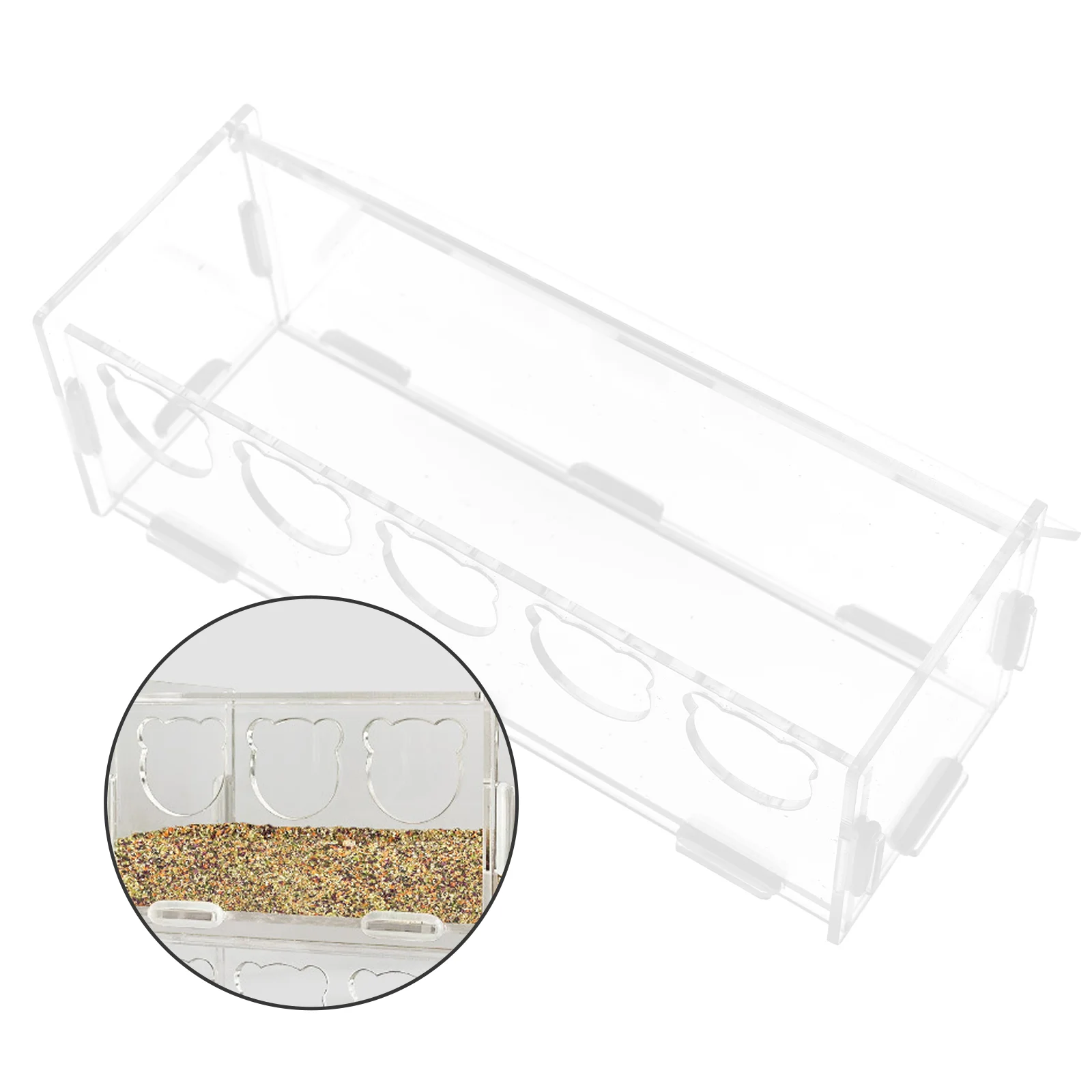 

Кормление домашних животных коробка, прозрачная кормушка, акриловая коробка для кормления хомяка, контейнер для пищевых продуктов для дома...