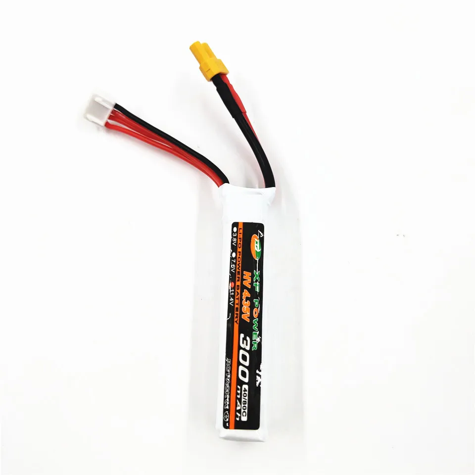 

Батарея 3S Lipo 11,1 В LIHV 11,4 в 300 мАч 80C XT30 Штекерный разъем для Mobula 7 HD URUAV UR85HD UR85 HD Запчасти для вертолета