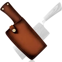 kitchen butcher cleaver knife scabbard pu leather case portable outdoor chopping knife blade protective cover sheath accessories