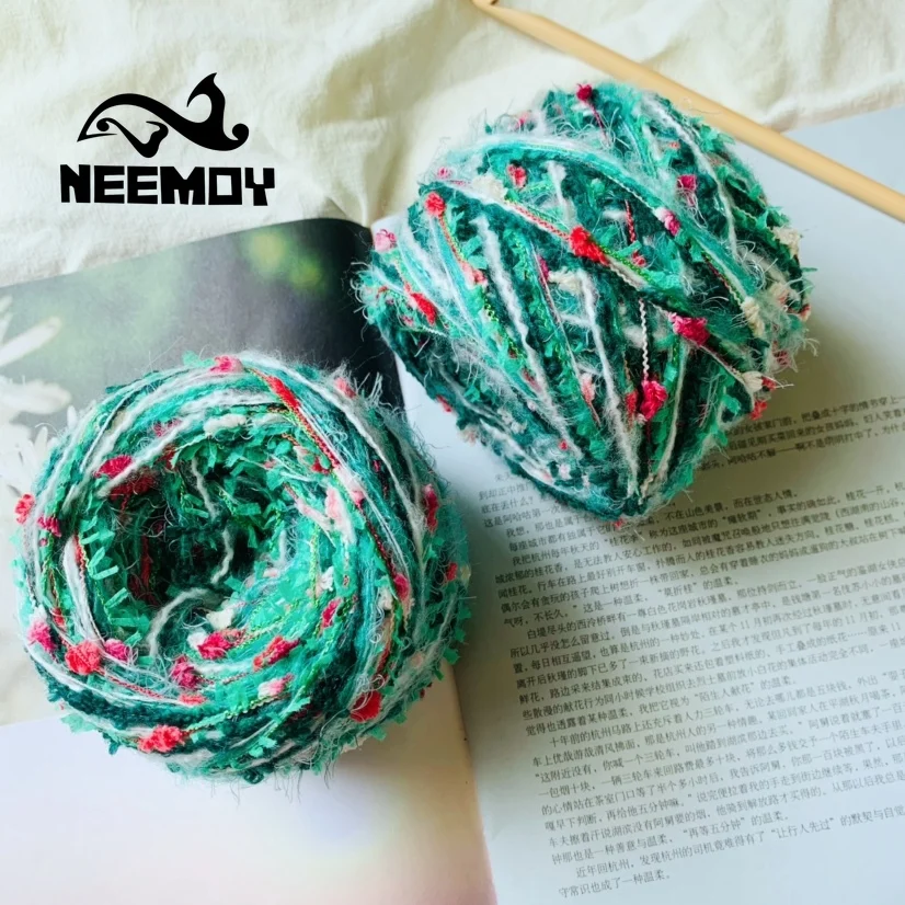 

2 шт. Рождественская шерстяная 2023 ручная Смешанная нитка для вязания крючком спицы для вязания шерсти характерная нитка для вязания крючком