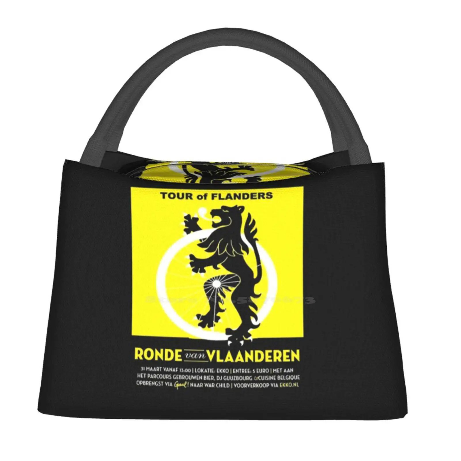 

Тур по Фландрию: ВИНТАЖНАЯ велосипедная гоночная рекламная печать, термоохлаждающая сумка, изолированная сумка для ланча, тур по Фландрию к...