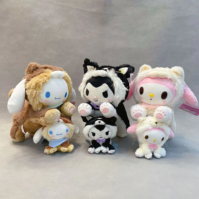

Sanrioed Cinnamoroll Kuromi My Melody Plush Doll Cartoon Comic Shiba Inu Cross-Dressing Pendant Feel Comfortable Kids Girl Gift