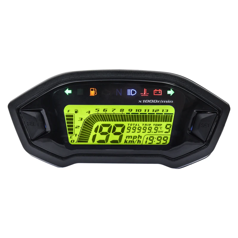 

Universal Motorcycle 13000W 1000W RPM Digital Tachometer Adjustable Dash Electronic Speedometer Odometer Motor 7 Colors Adjust