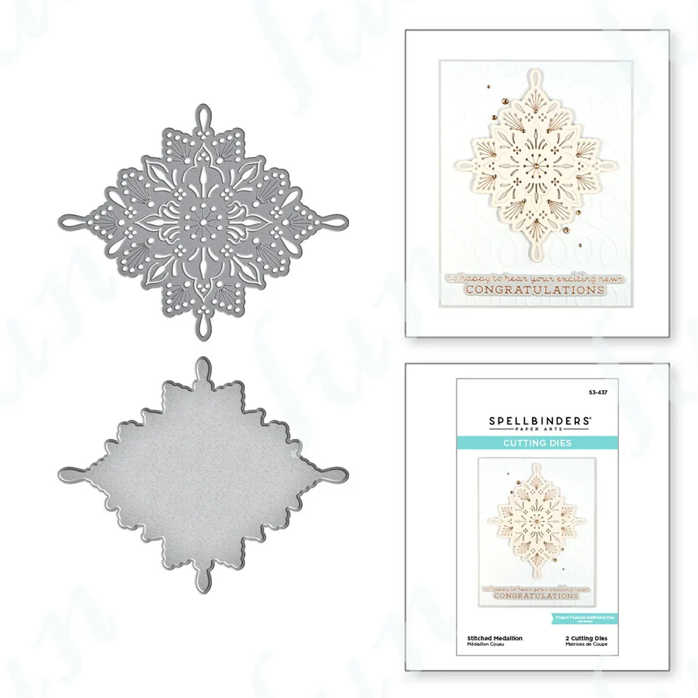 

Hot Sale Newest Stitched Medallion Metal Cut Etched Dies Scrapbooking Diary Decoration Embossing Mold Diy Greeting Card Handmade