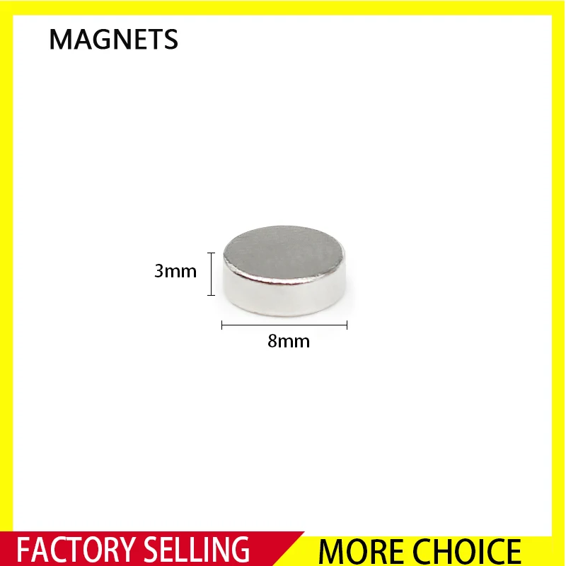 20/50/100/150/200/300PCS 8x3 Small Round Rare Earth Magnets Strong 8x3mm N35 8mm x 3mm Permanent Neodymium Disc Magnets 8*3 mm
20/50/100/150/200/300PCS 8x3 Small Round Rare Earth Magnets Strong 8x3mm N35 8mm x 3mm Permanent Neodymium Disc Magnets 8*3 mm