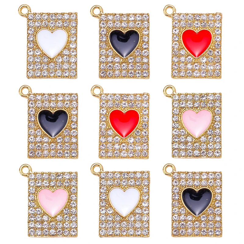 

10pcs 15*20mm Square Plum Pendientes Necklace Bracelet Fashion Charms For Jewelry Making DIY Accessories Earrings For Women