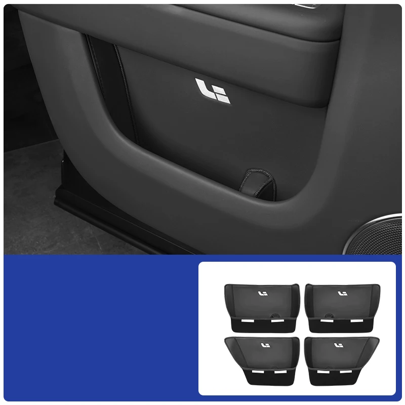 

Для Li Lixiang L7 L8 L9 2022-2024 автомобильный Стайлинг Дверь для хранения карманная искусственная кожа защитный коврик аксессуары