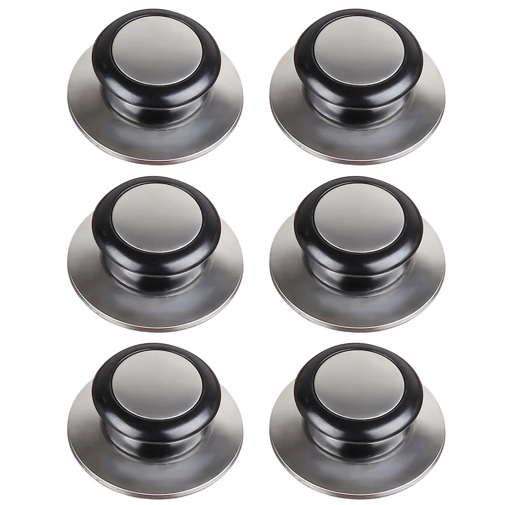 

6Pcs Pot Lid Knobs Stainless Steel Kitchen Cookware Replacement Pan Lid Holding Handles Pot Lid Cover Glass Saucepan Handle