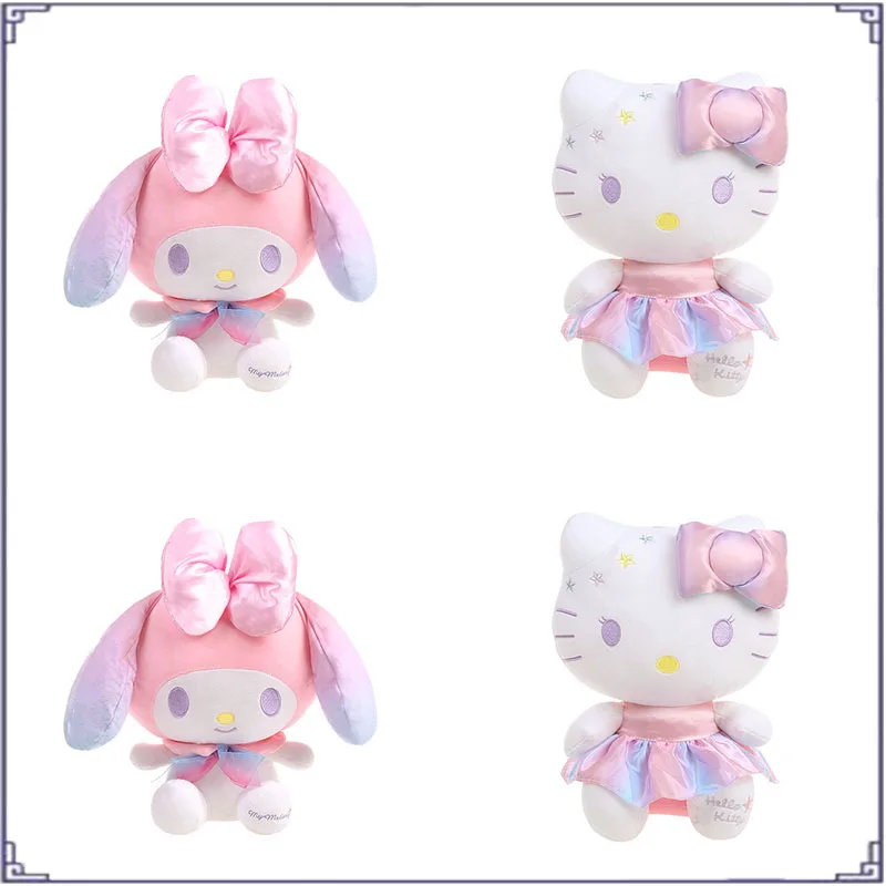 

Аниме Kawaii Sanrioed My Melody Kittys2022 новая мультяшная милая плюшевая кукла украшение для вечевечерние Дети Рождество подарок на день рождения