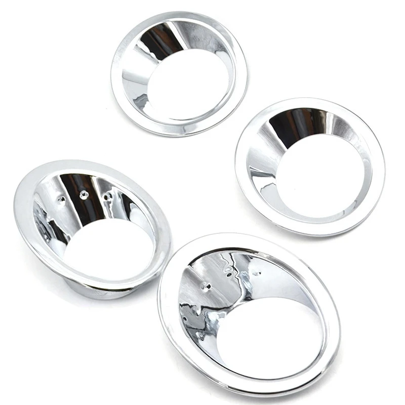 

For /Dualis J10 2007-2009 Chrome Front Rear Fog Light Cover Bumper Lamp Trim Molding Garnish Frame Accent