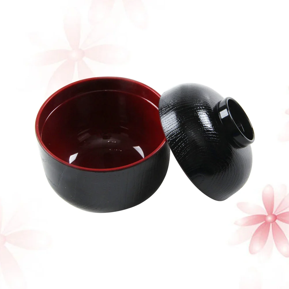 

2Pcs Japanese Rice Soup Bowl Ramen Bowls Sushi Dipping Bowls Miso Soup Rice Bowls with Lid for Home Restaurant