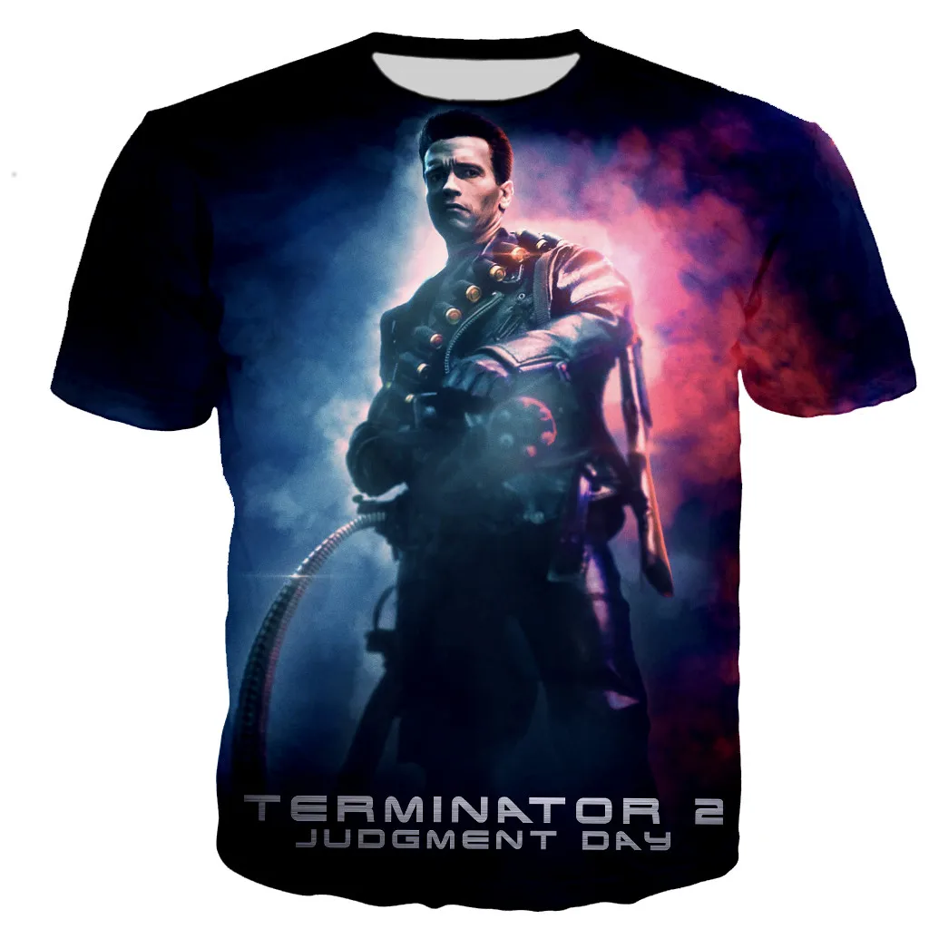 Summer Terminator T-Shirts Movie 3D Print Streetwear Men Women Casual Fashion Oversized T Shirt Harajuku Kids Tees Tops Clothin images - 6