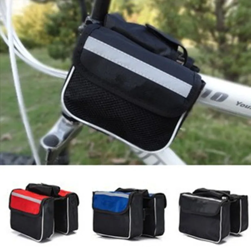 

Outdoor cycling equipment 3-in-1 bicycle bag front beam bag Mountain bike saddle bag upper tube bag