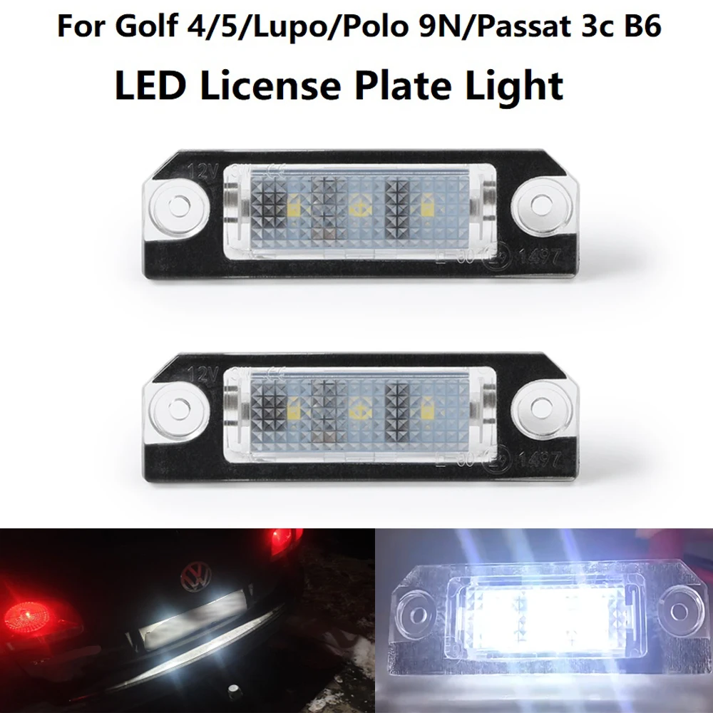 Сигнальная лампа для номерного знака VW Golf 4 5 Passat B6 Lupo Polo 9N Touran Jetta Caddy3 2 шт. 3