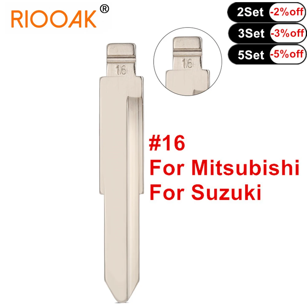 

5pcs Metal Blank #16 Uncut Flip KD VVDI Remote Car Key Blade for Mitsubishi Suzuki Alto Car Key Replacement