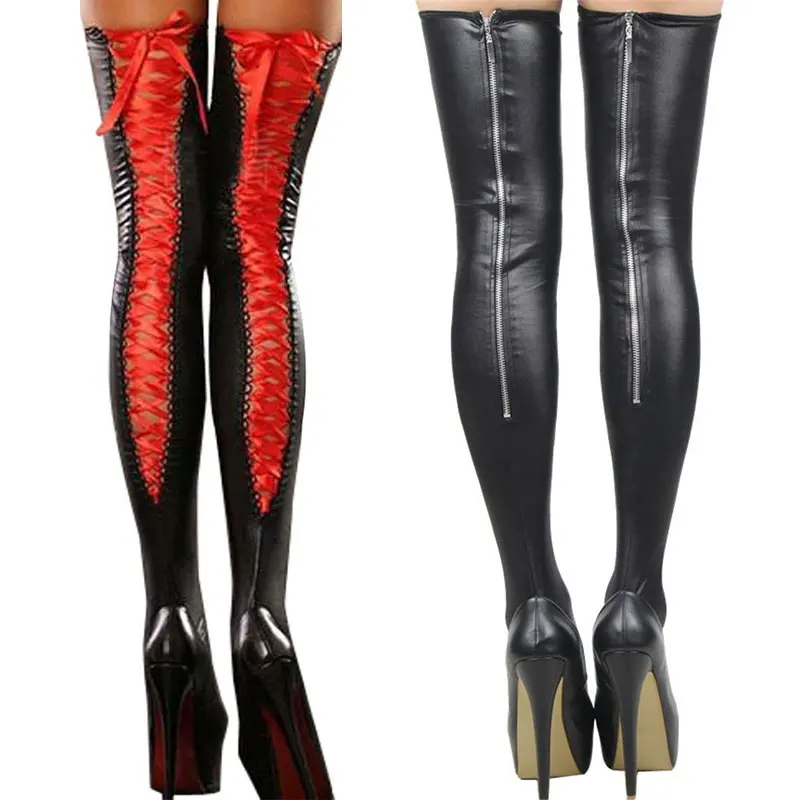 

Женские сексуальные чулки, необычная одежда, до бедра, высокие носки, эротические, горячие, прозрачные, со шнуровкой, кожаный топ, сексуальны...