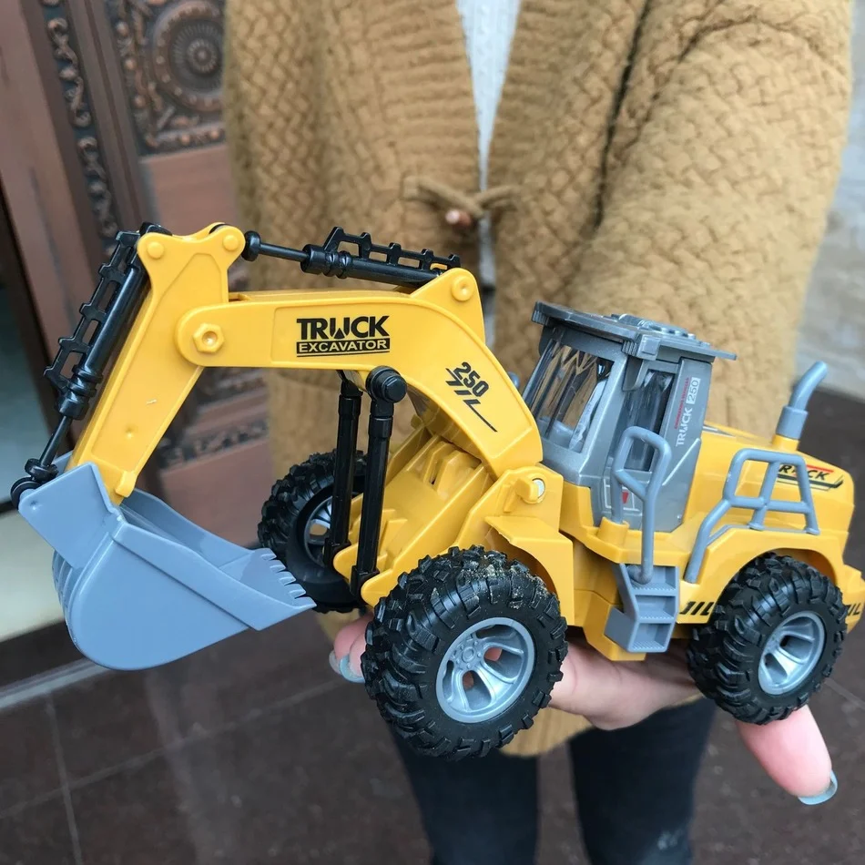 

Hot 1:48 Diecast Children's Toys Inertia High Hip Excavator Gripper Flat Hip Bulldozer Road Roller Simulation Car Model Toy Gift