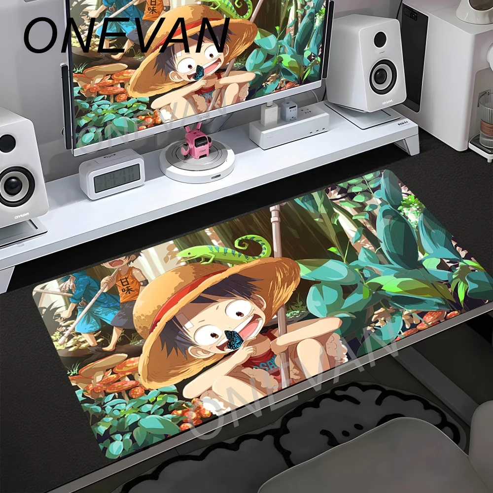 Фото Игровой коврик для мыши HD Print XXL One Piece, офисный коврик, противоскользящий резиновый коврик для геймеров, аксессуары для ПК, большой размер, коврик для мыши. №3