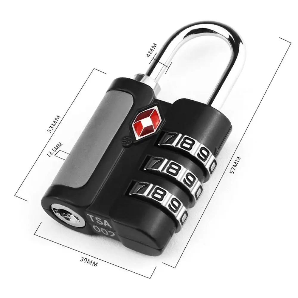 Portable Protection Security Luggage Weatherproof 3 Digit Combination Lock Safely Code Lock Anti-theft TSA Customs Lock images - 6