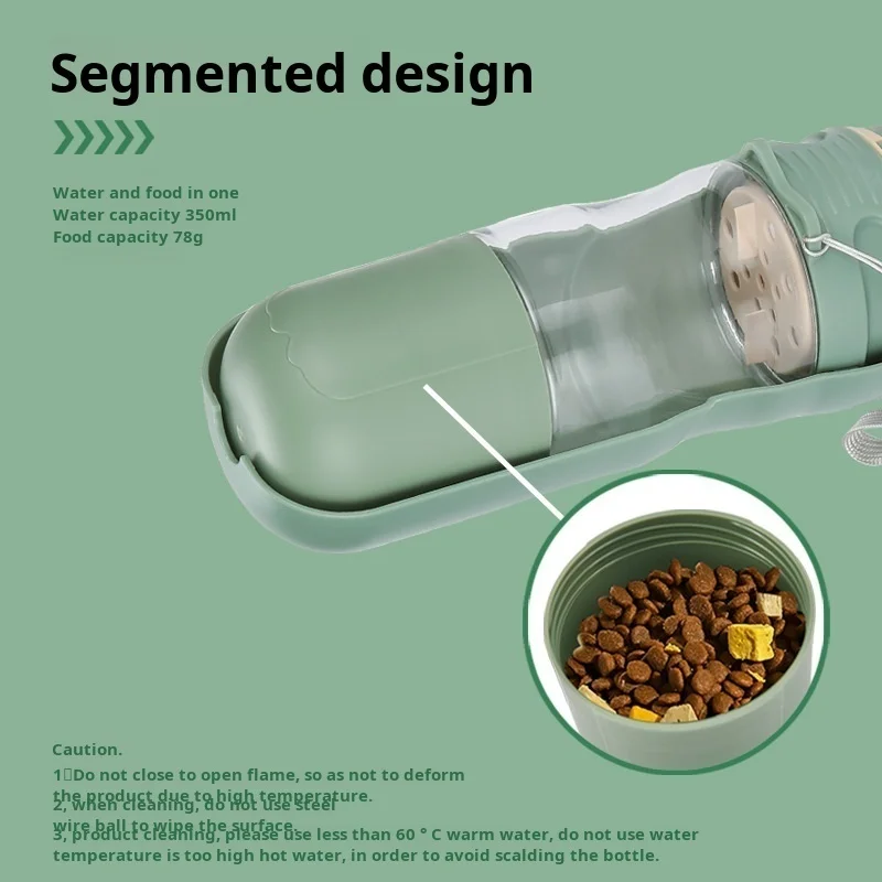 Переносная поилка для собак секционный складной Поильник питомцев на открытом
